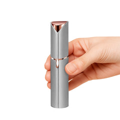 Aestetia silver hair remover — held in hand
